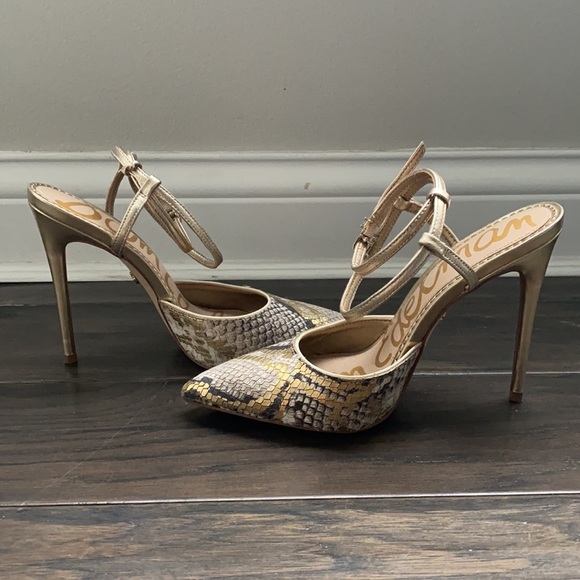 Sam Edelman Snakeskin Heels - Picture 5 of 7
